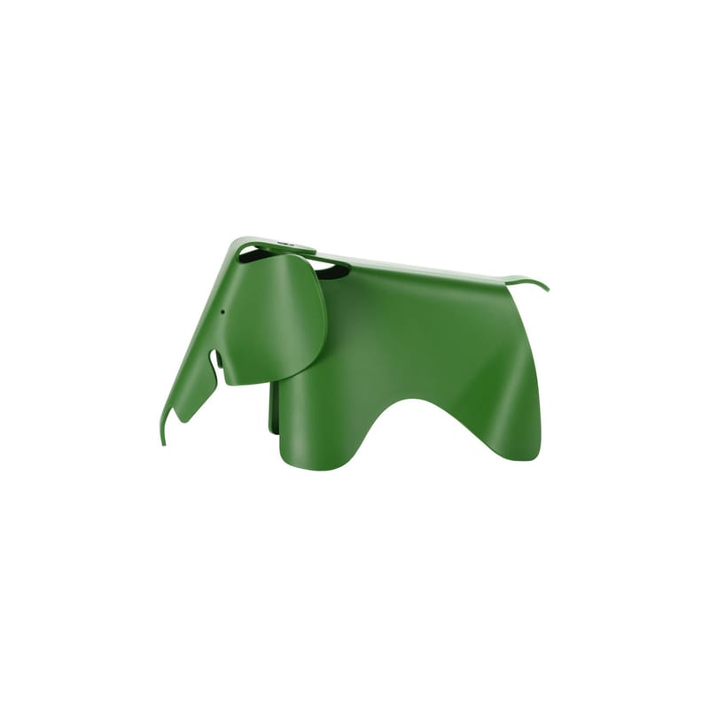 Décoration - Pour les enfants - Décoration Eames Elephant plastique vert / Small (1945) - L 39 cm / Polypropylène - Vitra - Vert palmier - Polypropylène