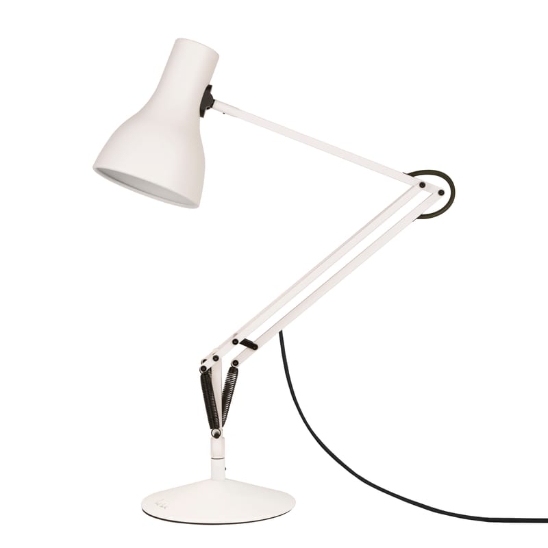 Luminaire - Lampes de table - Lampe de table Type 75 métal blanc / By Paul Smith - Edition n°6 / Réédition 1930\' - Anglepoise - Blanc / Bande multicolore - Aluminium