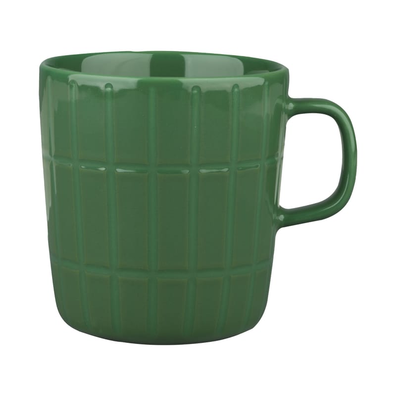 Table et cuisine - Tasses et mugs - Mug Tiiliskivi céramique vert / 40 cl - Marimekko - Tiiliskivi / Vert - Grès