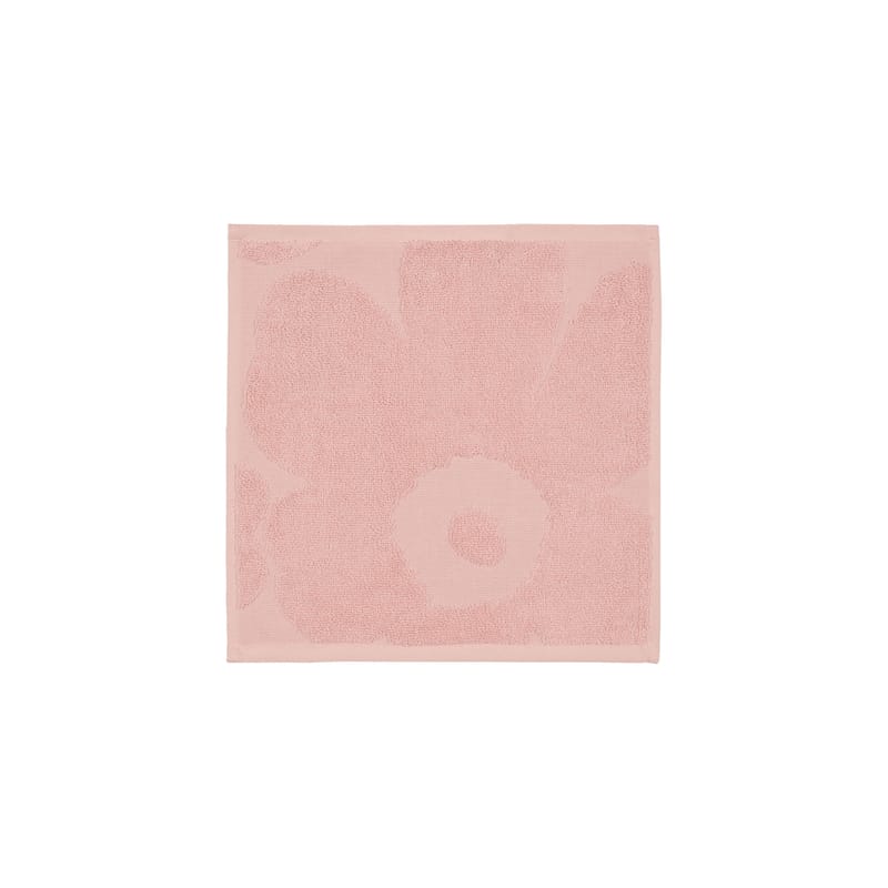 Tendances - Petits prix - Serviette invité Unikko tissu rose / 32 x 32 cm - Marimekko - Unikko / Rose - Coton éponge