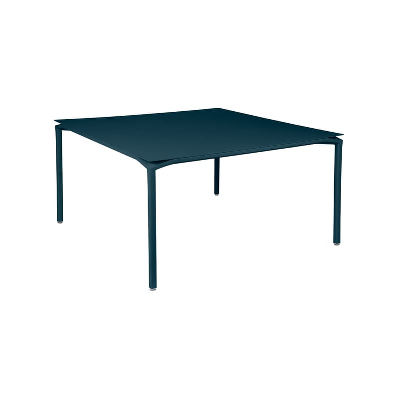 Outdoor - Garden Tables - Calvi Square table metal blue / 140 x 140 cm - Aluminium / 8-seater - Fermob - Acapulco blue - Aluminium