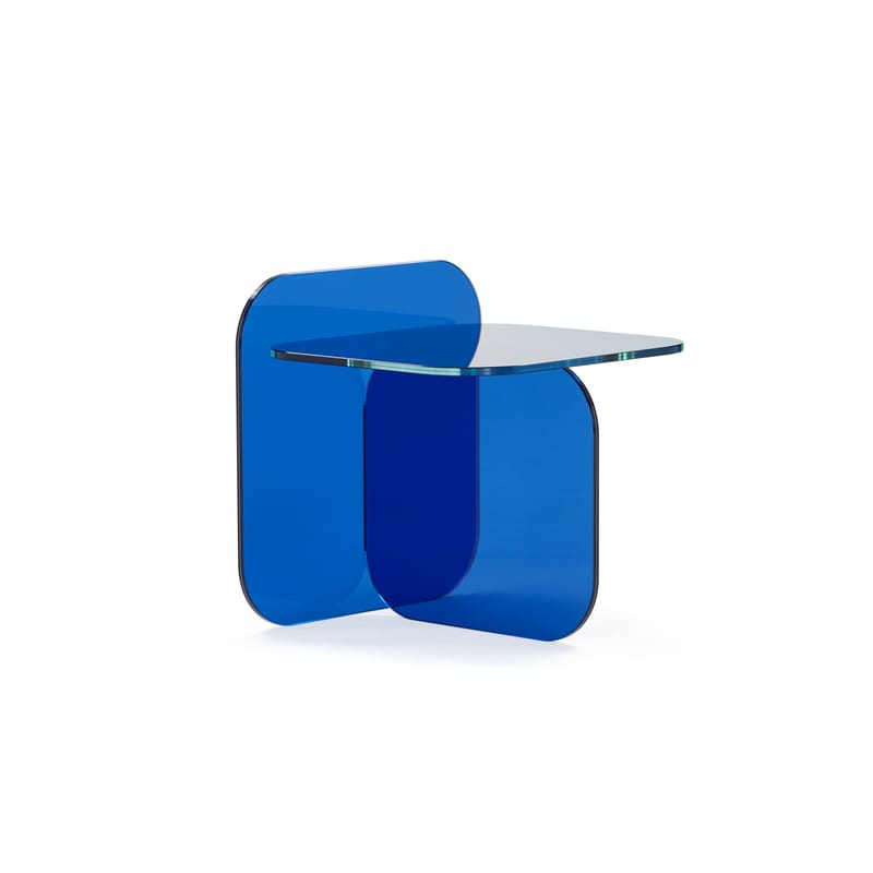 Mobilier - Tables basses - Table d\'appoint Sol verre bleu / Verre - 50 x 46 x H 51 cm - ClassiCon - Bleu Royal - Verre sécurit