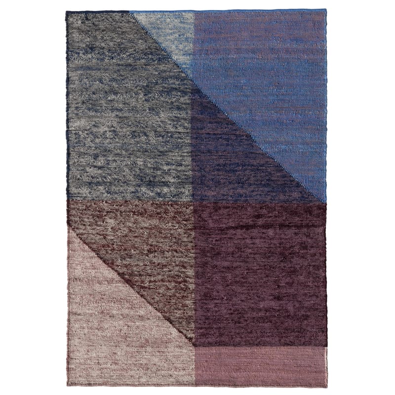 Dekoration - Teppiche - Teppich Capas 3 textil blau violett / 200 x 300 cm - Nanimarquina - Violett & blau - Wolle