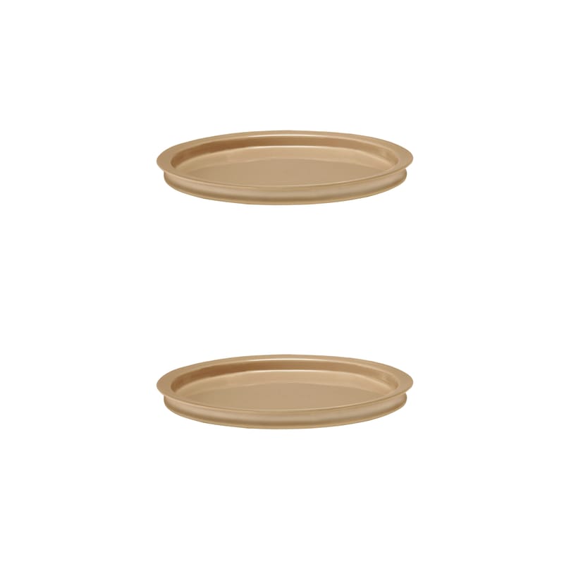 Table et cuisine - Assiettes - Assiette à mignardises Dune céramique beige / By Kelly Wearstle - Set de 2 - Ø 17,5 cm - Serax - Beige Argile - Porcelaine