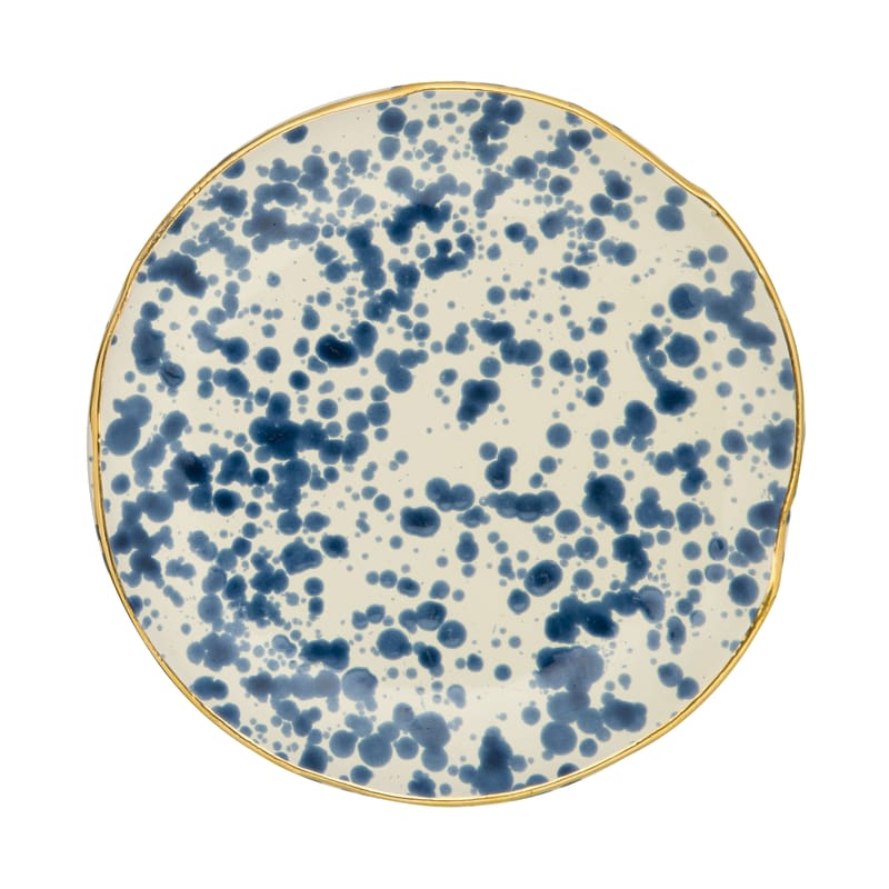 Table et cuisine - Assiettes - Assiette Fasano céramique bleu / Ø 20 cm - Bitossi Home - Bleu - Porcelaine