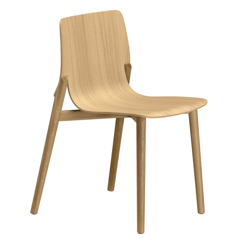 Mobilier - Chaises, fauteuils de salle à manger - Chaise empilable Kayak bois naturel / Chêne - Alias - Chêne - Chêne massif, Contrecollé de chêne