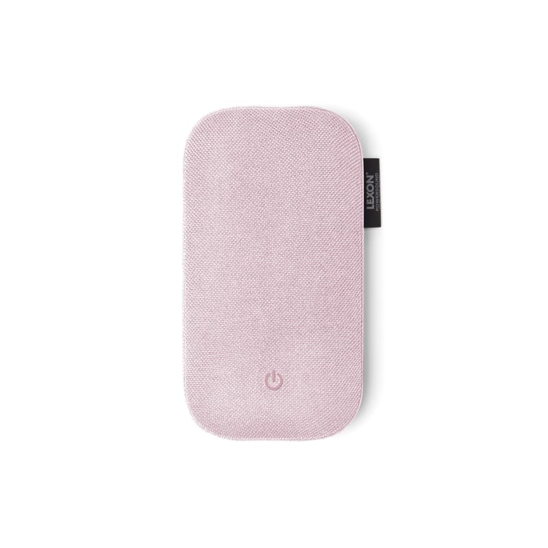 Décoration - High Tech - Enceinte Bluetooth Powersound plastique rose / Batterie externe avec enceinte Bluetooth 360° - Lexon - Rose - ABS, Cuir synthétique, Tissu