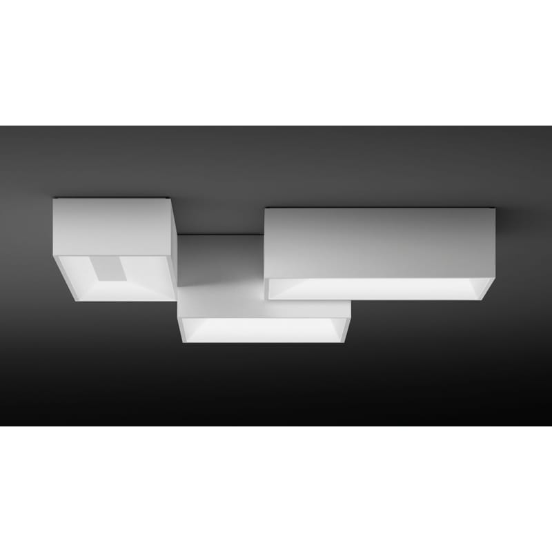 Luminaire - Plafonniers - Plafonnier Link plastique blanc / 95 x 80 cm - Vibia - Blanc - Méthacrylate