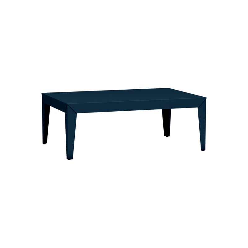 Mobilier - Tables basses - Table basse Zef OUTDOOR métal bleu / 120 x 80 cm - Matière Grise - Denim - Aluminium
