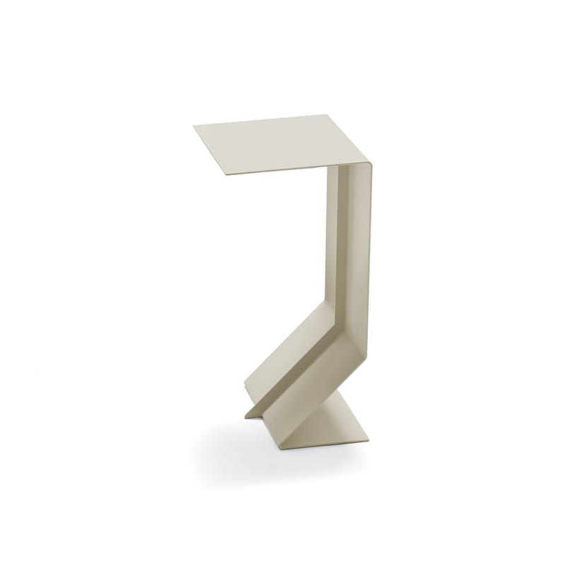 Mobilier - Tables basses - Table d\'appoint Mark métal blanc / L 27  x H 51 cm - Acier - Moroso - Blanc craie - Acier