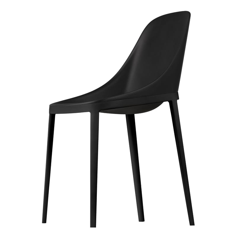 Mobilier - Chaises, fauteuils de salle à manger - Chaise Elle plastique noir - Alias - Polyurétahne noir / structure noire - Aluminium laqué, Polyuréthane