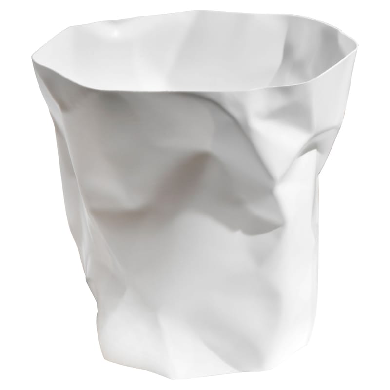 Décoration - Accessoires bureau - Corbeille Bin Bin plastique blanc / H 31 cm - Essey - Blanc - Polyéthylène