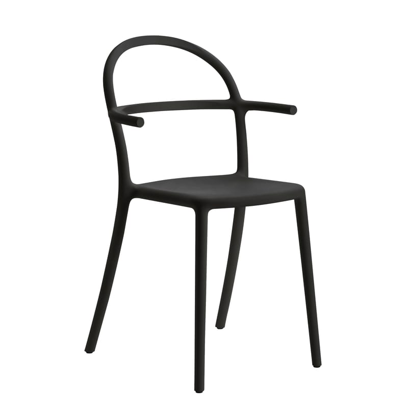 Mobilier - Chaises, fauteuils de salle à manger - Fauteuil empilable Generic C - Kartell - Noir - Prolypopylène