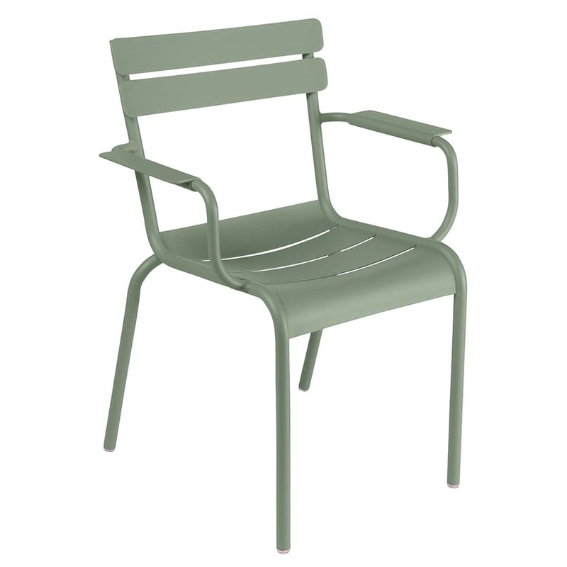 Mobilier - Chaises, fauteuils de salle à manger - Fauteuil empilable Luxembourg Bridge métal vert / Aluminium - Fermob - Cactus - Aluminium laqué