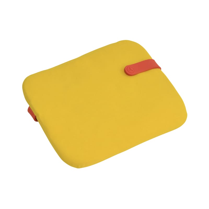 Décoration - Coussins - Galette de chaise Color Mix tissu jaune / Pour chaise Bistro - 38 x 30 cm - Fermob - Jaune toucan - Mousse, PVC, Tissu acrylique