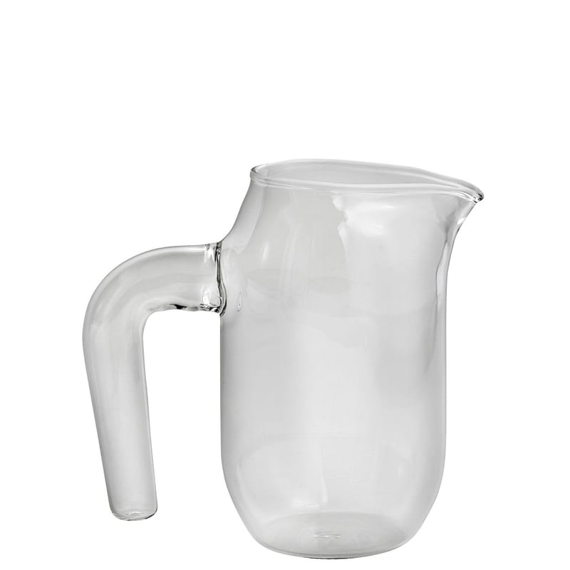 Tisch und Küche - Karaffen - Karaffe Jug Small glas transparent / Ø 10 x H 16,5 cm - Hay - Transparent - Borosilikatglas