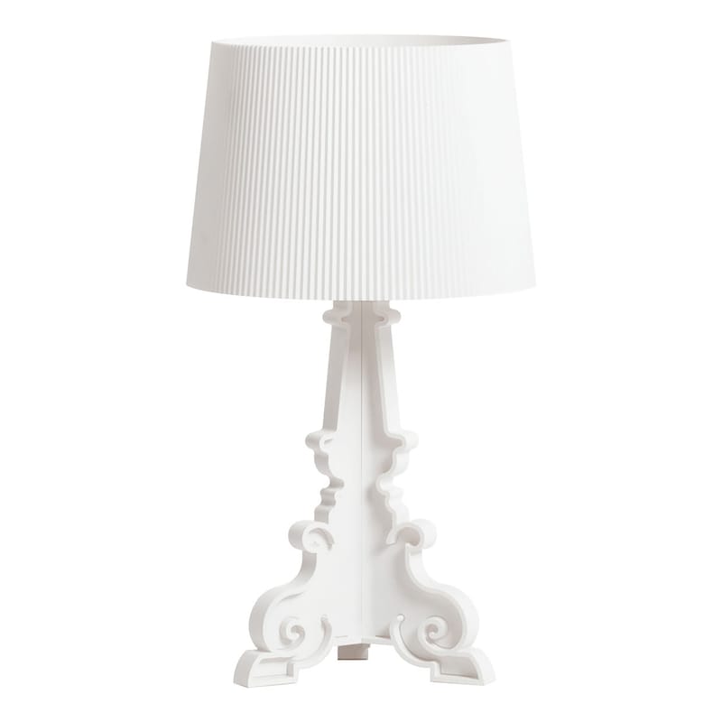 Luminaire - Lampes de table - Lampe de table Bourgie plastique blanc / Version mate - H 68 à 78 cm - Ferruccio Laviani, 2004 - Kartell - Blanc mat - Polycarbonate 2.0