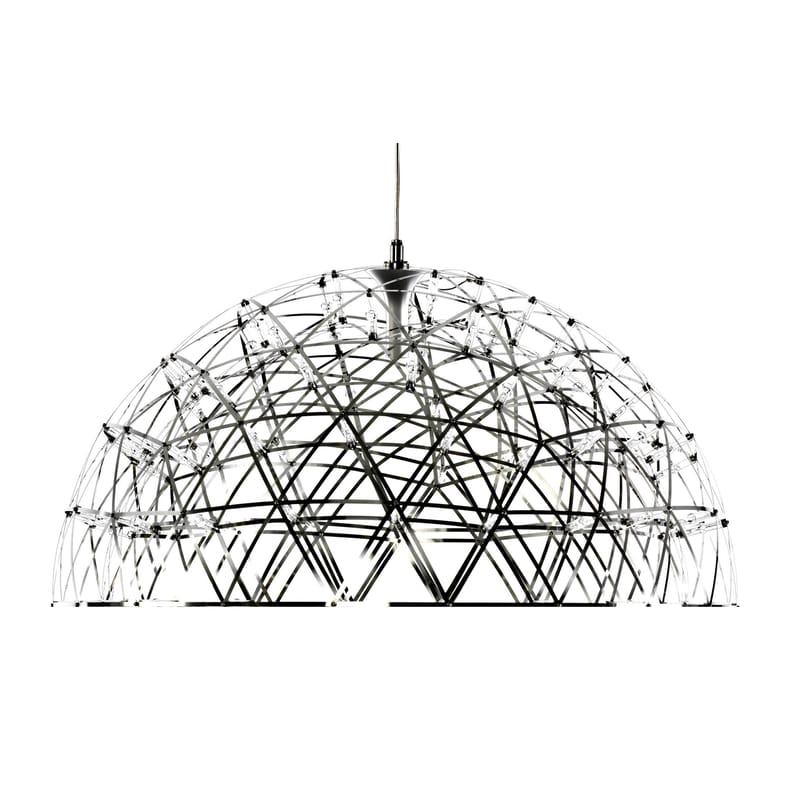 Illuminazione - Lampadari - Sospensione Raimond Dome metallo / Ø 74 cm - Moooi - Acciao lucidato - Acciaio, Alluminio