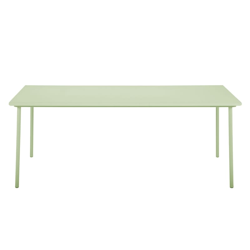 Jardin - Tables de jardin - Table rectangulaire Patio métal vert / 240 x 100 cm - Tôle pleine - Tolix - Vert Anis - Acier inoxydable
