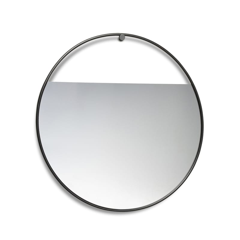 Decoration - Mirrors - Peek Large Wall mirror metal black / Round - Ø 75 cm - Northern  - Ø 75 cm / Black - Lacquered steel, Tinted glass