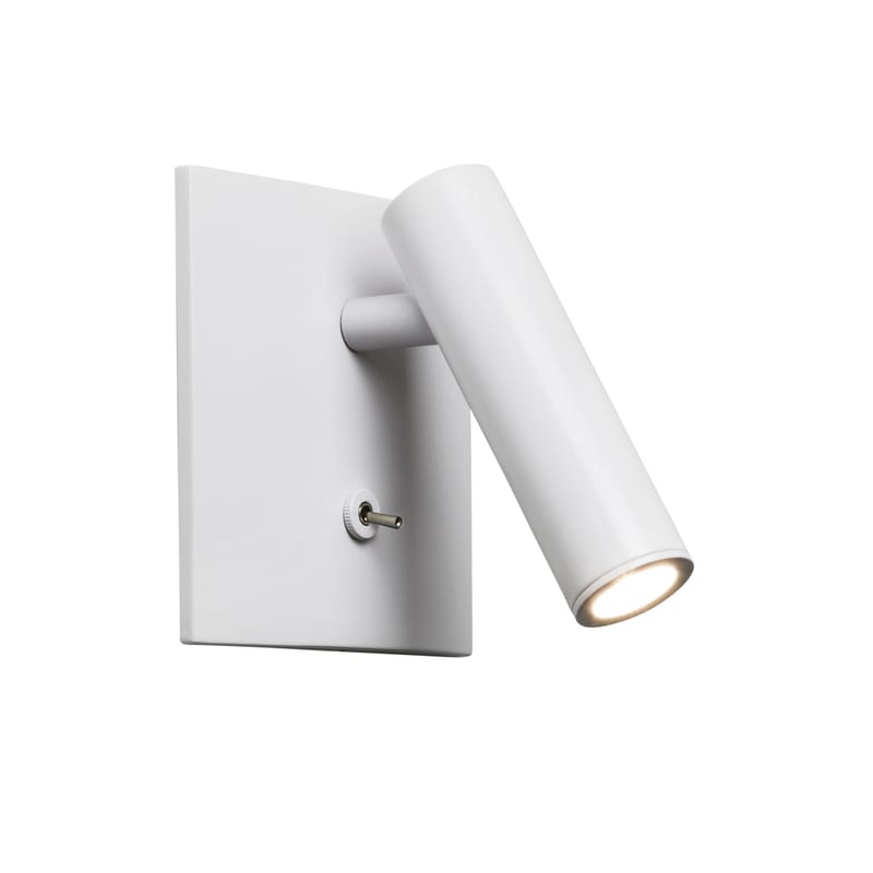 Luminaire - Appliques - Applique Enna Square LED métal blanc / Liseuse orientable - Interrupteur - Astro Lighting - Blanc mat - Aluminium