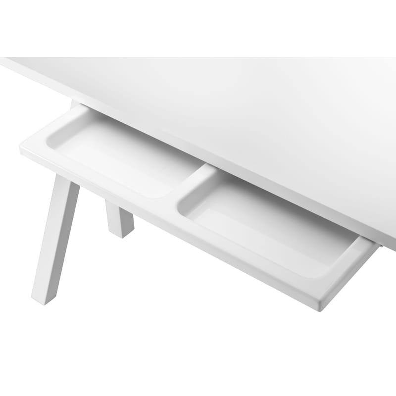 Arredamento - Mobili da ufficio - Cassetto String Works™ materiale plastico bianco per scrivania - String Furniture - Bianco - Plastica ABS