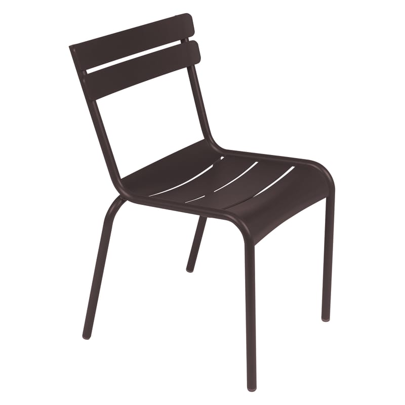 Life Style - Chaise empilable Luxembourg métal marron / Aluminium - Fermob - Rouille - Aluminium laqué