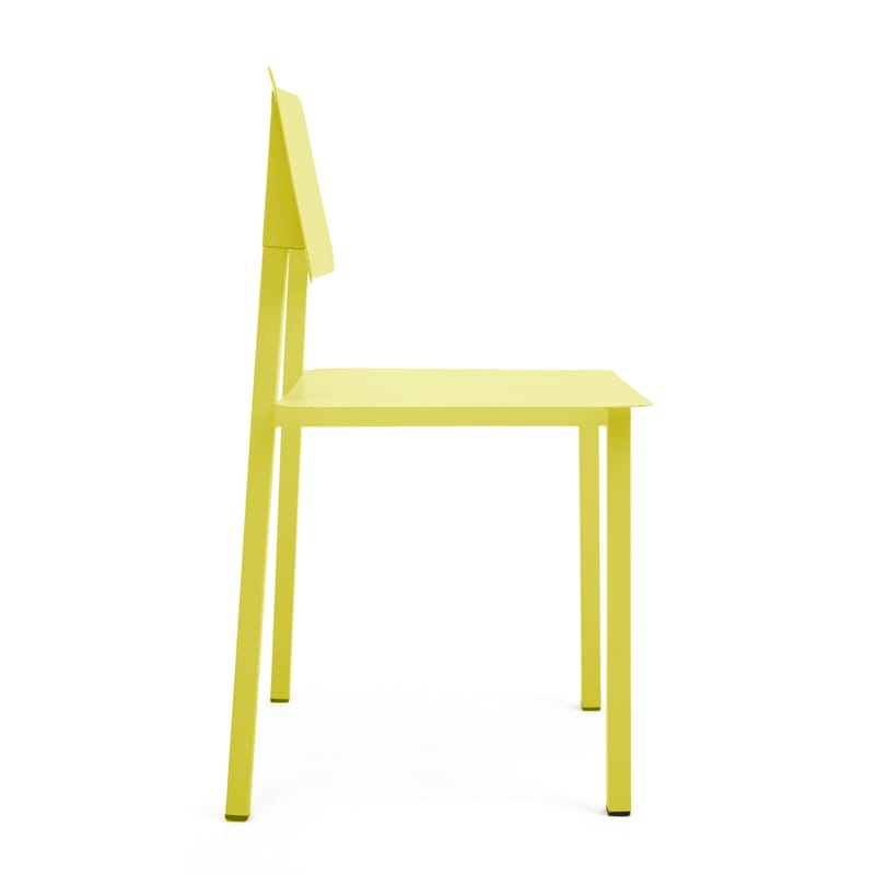 Mobilier - Chaises, fauteuils de salle à manger - Chaise Rosalie métal jaune - Hartô - Jaune citron - Acier