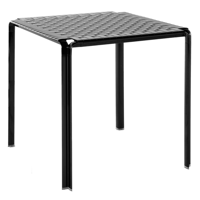 Outdoor - Garden Tables - Ami Ami Square table metal plastic material black - Kartell - Black - Aluminium, Polycarbonate