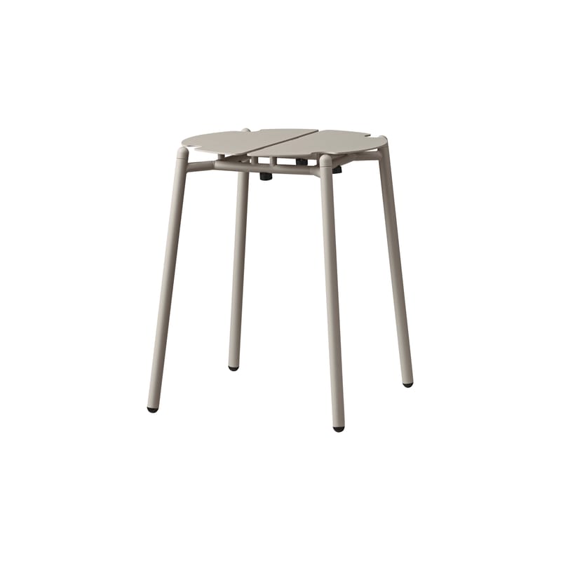 Furniture - Stools - Novo Stool metal beige / H 45 cm - Metal - AYTM - Taupe - aluminium, powder coating, Powder-coated steel