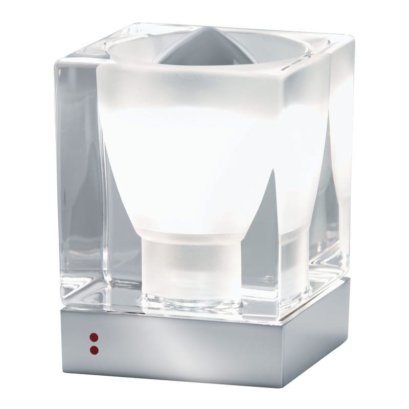 Leuchten - Tischleuchten - Tischleuchte Cubetto - Crystal Glass glas transparent - Fabbian - Transparent - Glas, verchromtes Metall