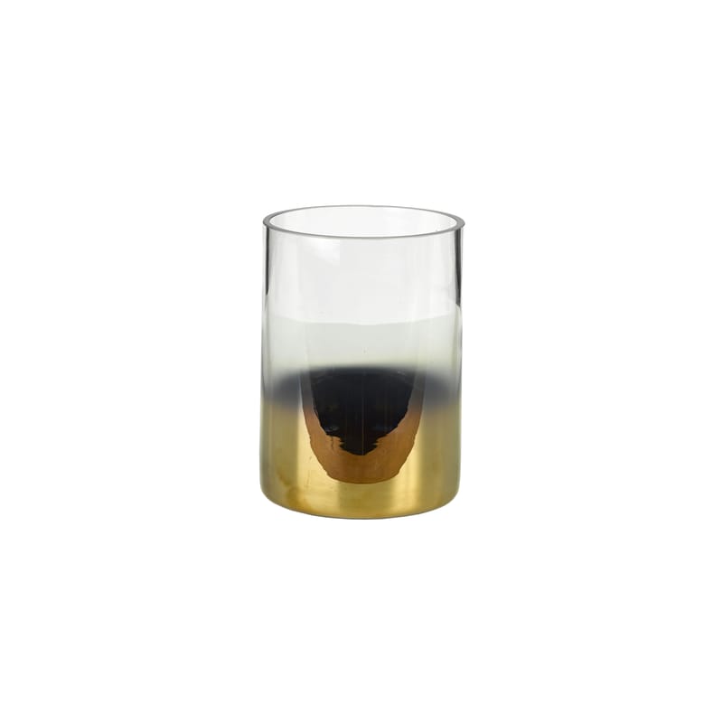 Décoration - Bougeoirs, photophores - Vase Half Medium verre or transparent / Photophore - Pols Potten - H 14 cm / Transparent & or - Verre