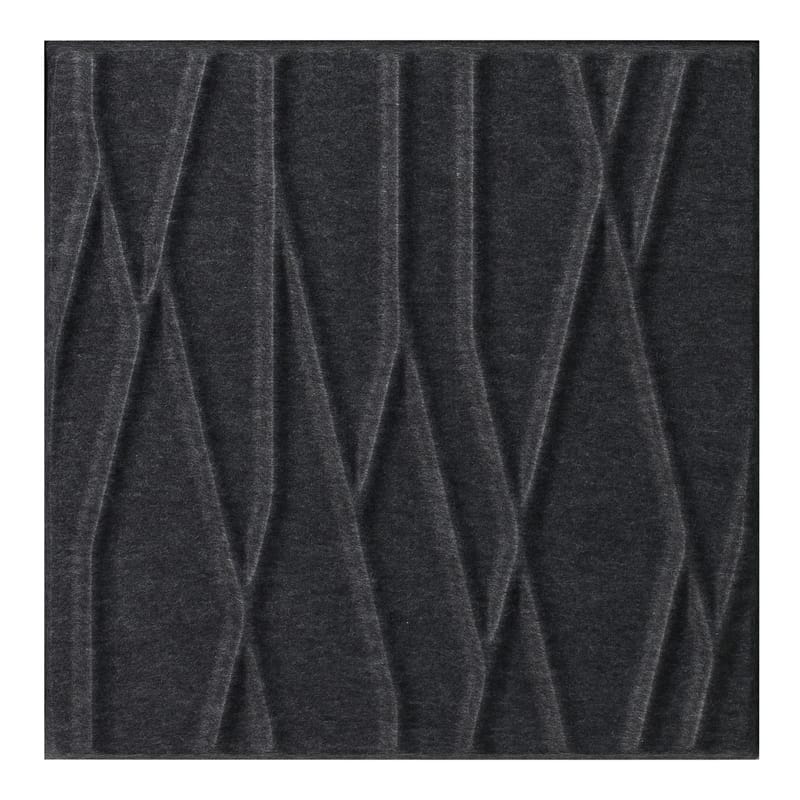 Mobilier - Paravents, séparations - Panneau acoustique mural Soundwave Botanic tissu gris noir - Offecct - Gris anthracite - Fibre de polyester, Laine