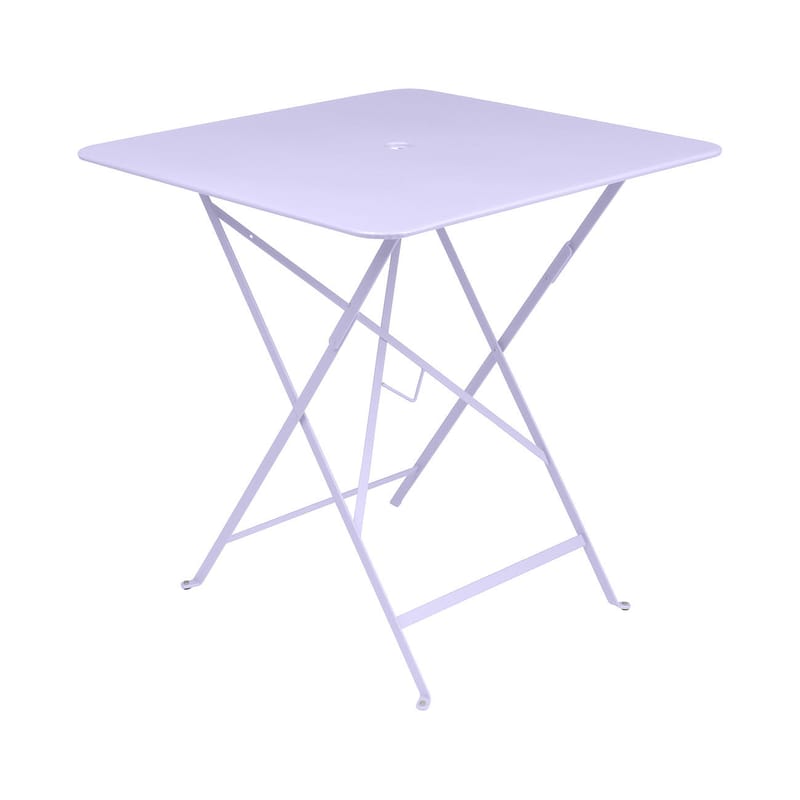 Jardin - Tables de jardin - Table pliante Bistro métal violet / 71 x 71 cm - 3/4 personnes - Trou parasol - Fermob - Guimauve - Acier laqué