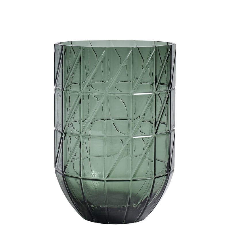 Décoration - Vases - Vase Colour Large verre vert / Ø 13.5 x H 19 cm - Hay - Vert - Verre soufflé