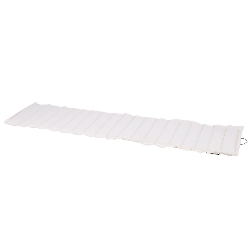 Décoration - Coussins - Coussin  tissu blanc / Pour chaise longue Bistro - L 171 cm - Fermob - Blanc Coton - Mousse, Toile