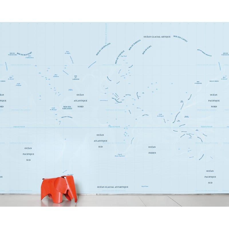 Dekoration - Stickers und Tapeten - Panorama-Tapete Ocean papierfaser blau 8 Bahnen - Domestic - Blau - imprägniertes Papier