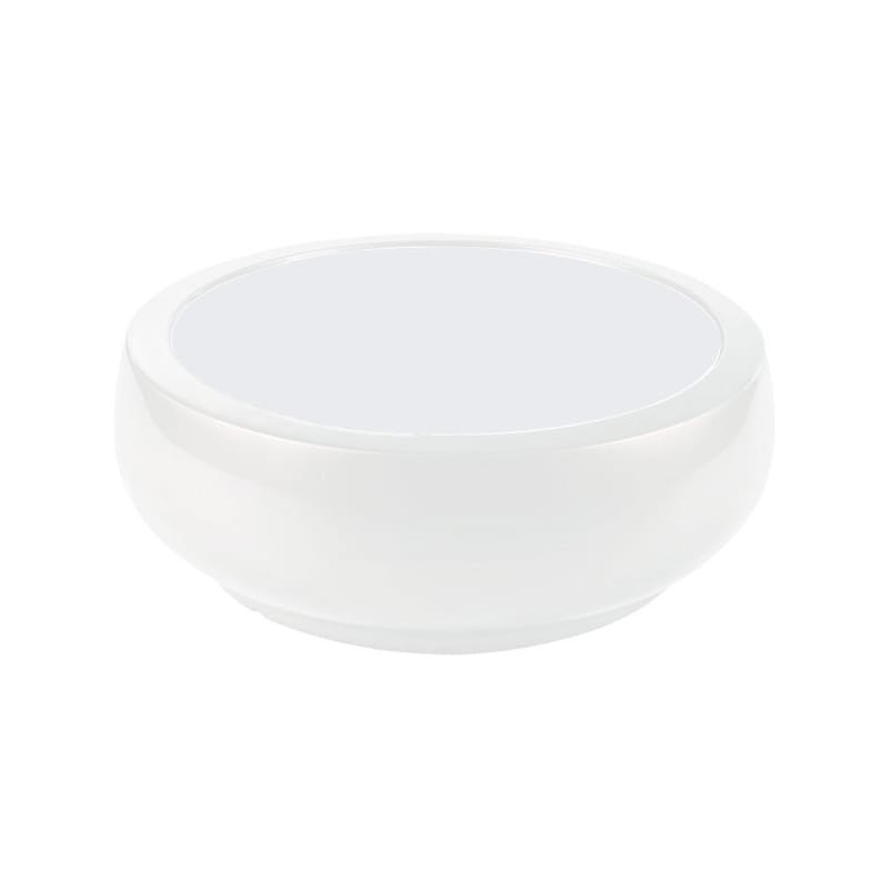 Mobilier - Tables basses - Table basse Chubby verre plastique blanc / Version lumineuse - Slide - Blanc - Polyéthylène recyclable, Verre