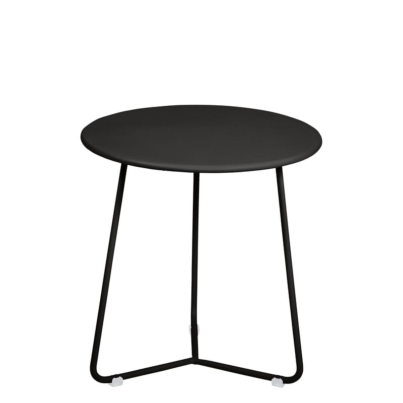 Mobilier - Tables basses - Table d\'appoint Cocotte métal noir / Tabouret - Ø 34 x H 36 cm - Fermob - Réglisse - Acier peint