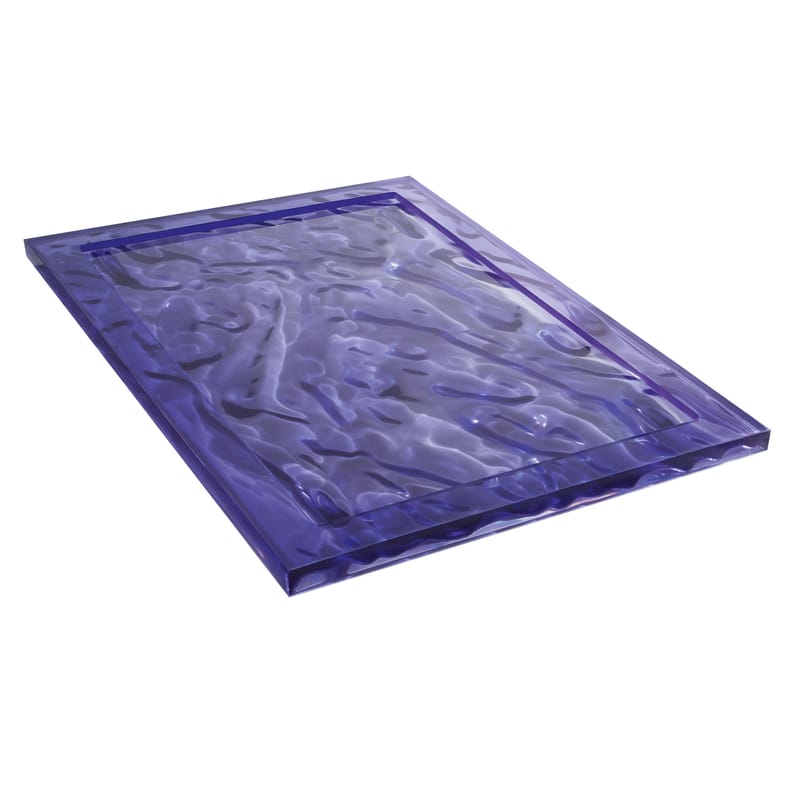 Tisch und Küche - Tabletts und Servierplatten - Tablett Dune Small plastikmaterial rosa 46 x 32 cm - Kartell - Violettt - Technoplymer