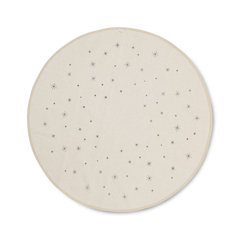 Interni - Tappeti - Tappeto Star tessuto bianco beige / Per albero di Natale - Ø 120 cm - Ferm Living - Sabbia - Cotone