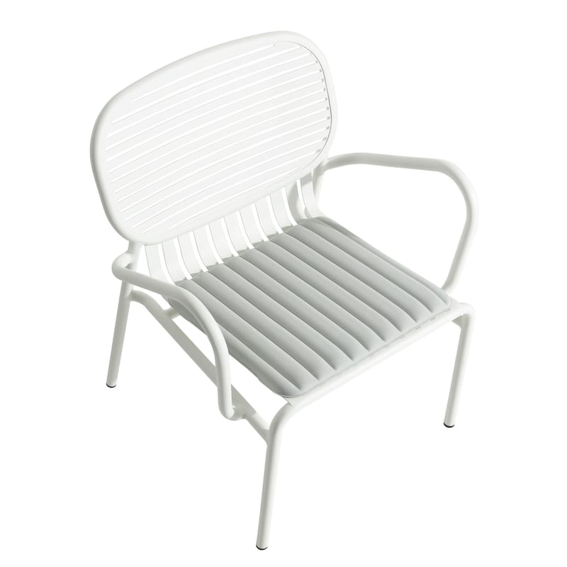 Möbel - Lounge Sessel - Armlehne  textil grau / Large - 48 x 42 cm - - Petite Friture - Perlgrau - Polyesterfaser