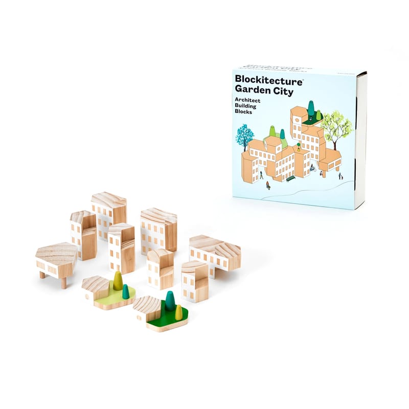 Décoration - Pour les enfants - Blocs de construction Blockitecture - Garden City bois multicolore / 10 pièces - Bois - Areaware - Multicolore - Pin