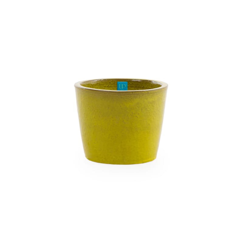 Outdoor - Töpfe und Pflanzen - Blumentopf Pots keramik gelb / Glasiertes Steingut - Ø 30 x H 25 cm / Handgefertigt - Unopiu - Gelb - emaillierter Sandstein