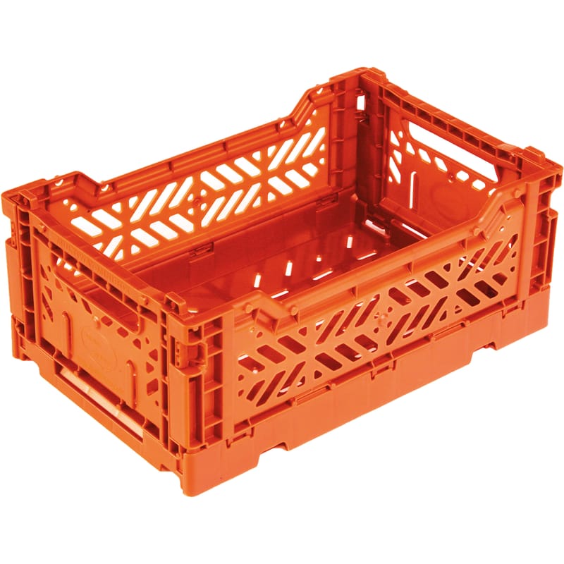 Accessoires - Accessoires bureau - Casier de rangement Mini Box plastique orange / pliable L 26,5 cm - AYKASA - Orange - Polypropylène