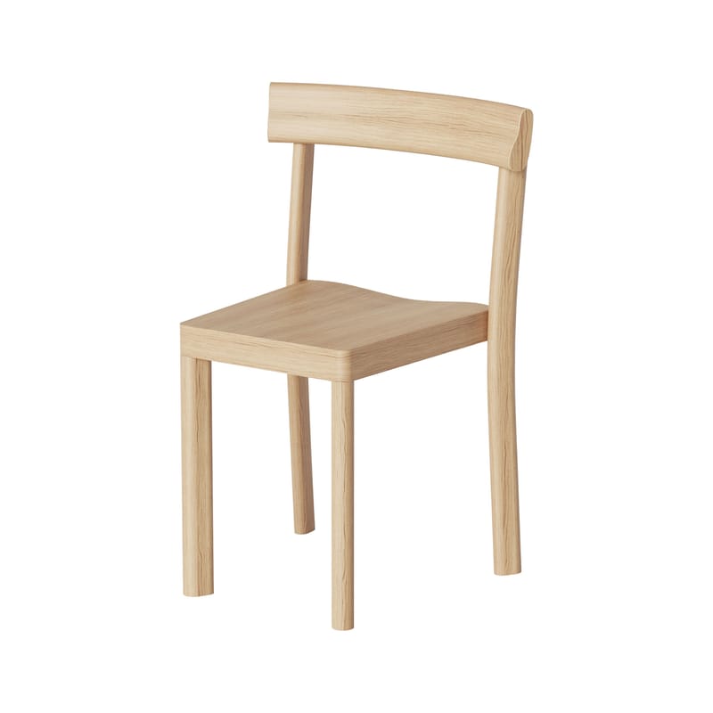Mobilier - Chaises, fauteuils de salle à manger - Chaise empilable Galta bois naturel - KANN DESIGN - Chêne naturel - Chêne massif, Multiplis courbé plaqué chêne