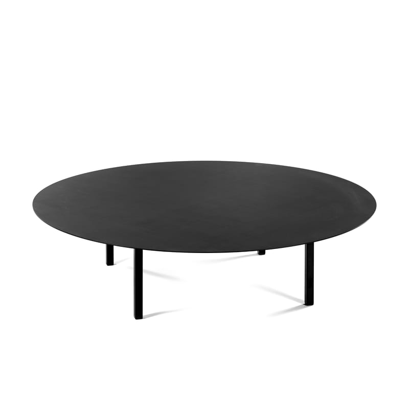 Mobilier - Tables basses - Table basse 03 Large métal noir / Ø 118 x H 30 cm - Serax - Ø 118 x H 30 cm - Acier laqué