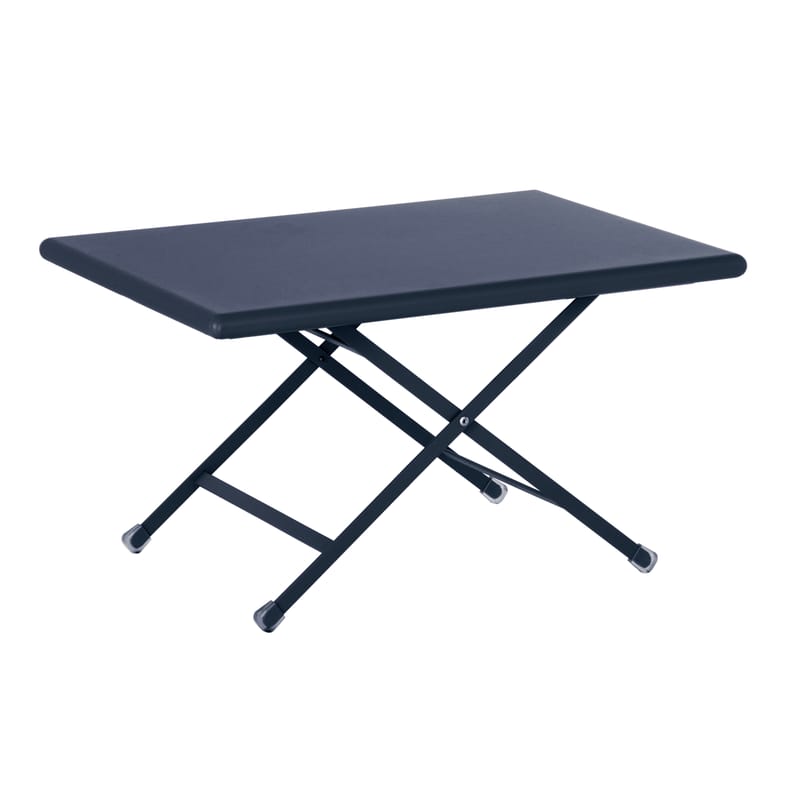 Mobilier - Tables basses - Table basse Arc en Ciel métal bleu / Pliante - 50 x 70 cm - Emu - Bleu foncé - Acier verni