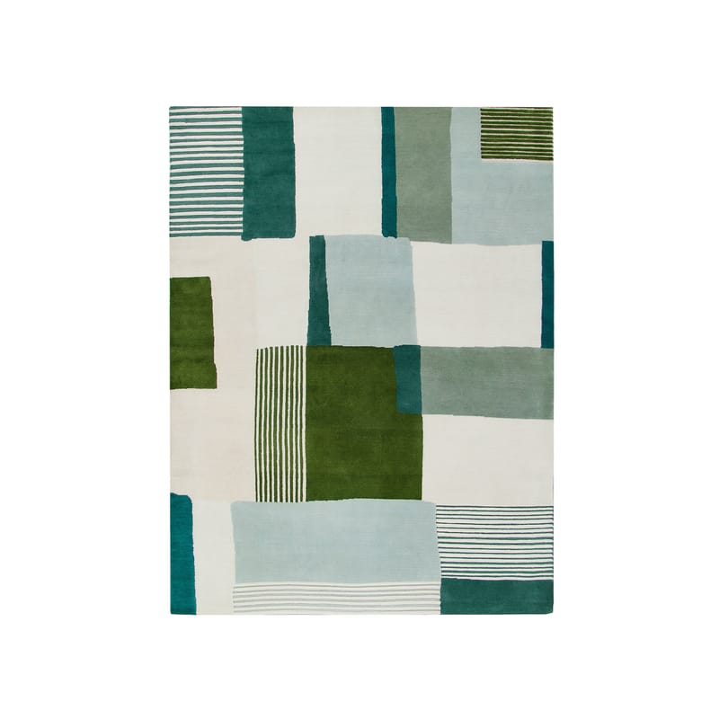 Décoration - Tapis - Tapis Boro  vert / 170 x 240 cm - Tufté main - Maison Sarah Lavoine - Eucalyptus - Coton, Laine