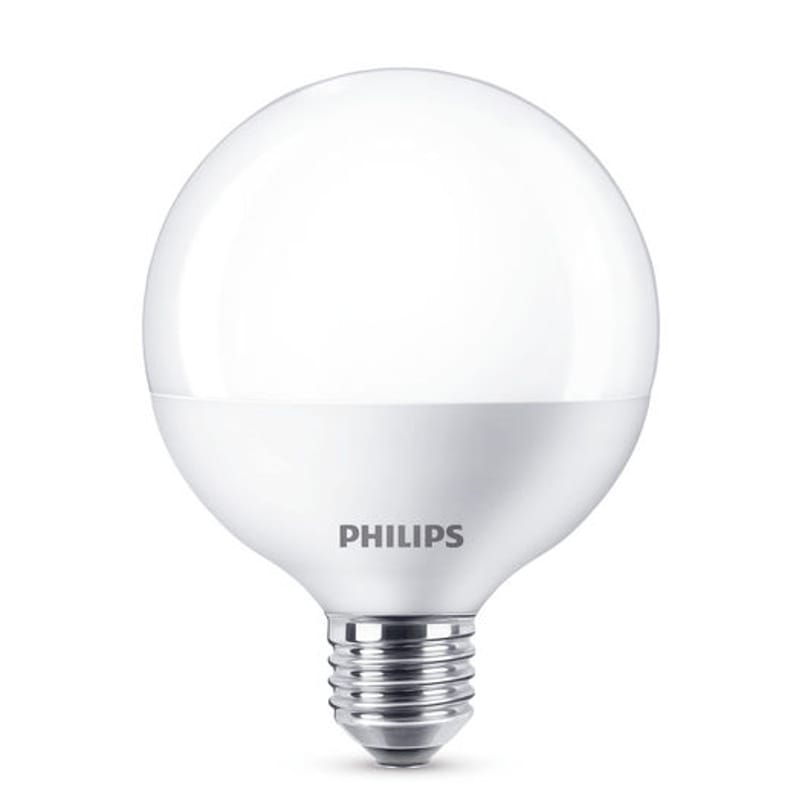 Luminaire - Ampoules et accessoires - Ampoule LED E27 Globe dépolie verre blanc / 9,5 W (60 W) - 806 lumen - Philips - 9,5 W (60 W) - Métal, Verre dépoli